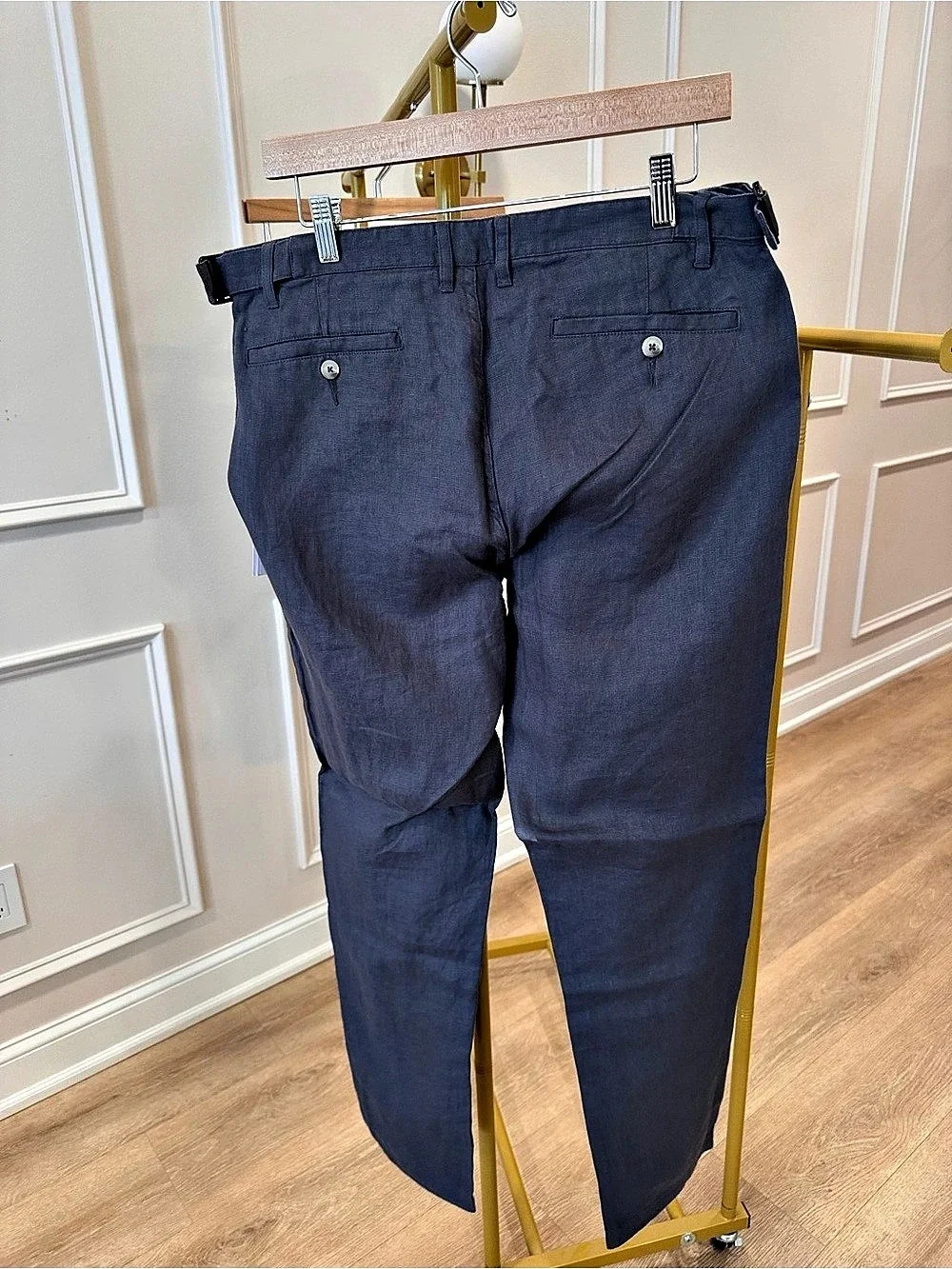 NWT Onia Linen Tapered Pleated Trouser